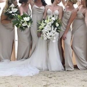BHLDN Cream Bridal Gown with Embellished Bodice